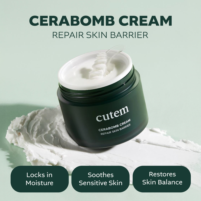 CUTEM Cerabomb Cream | Bogaty krem odbudowujący do skóry wrażliwej i podrażnionej | 50 ml