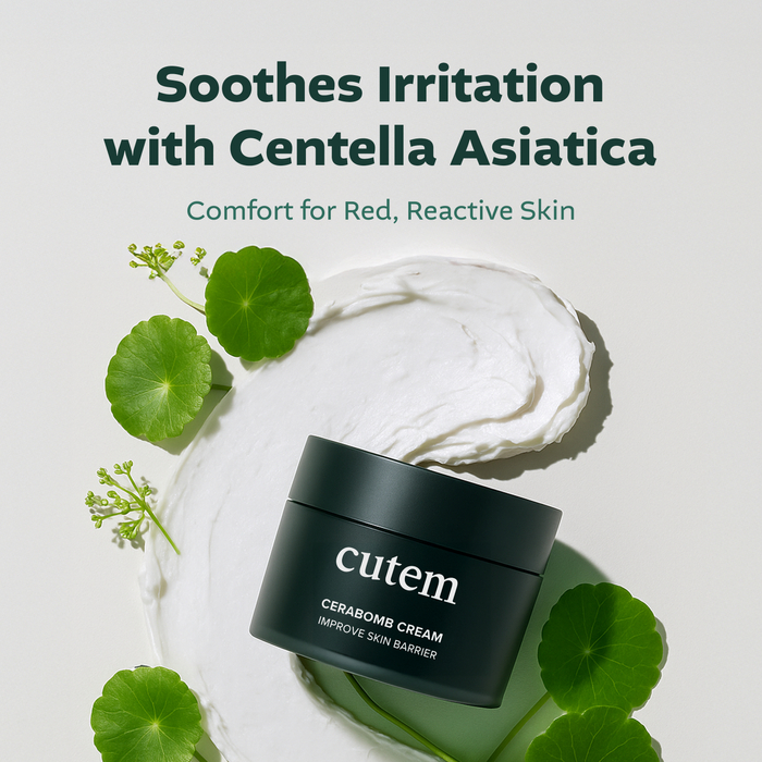 CUTEM Cerabomb Cream | Bogaty krem odbudowujący do skóry wrażliwej i podrażnionej | 50 ml