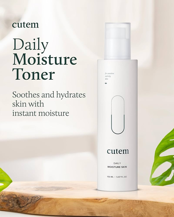 CUTEM Daily Moisture Skin Toner | Tonik nawilżający i łagodzący dla skóry wrażliwej | 150 ml
