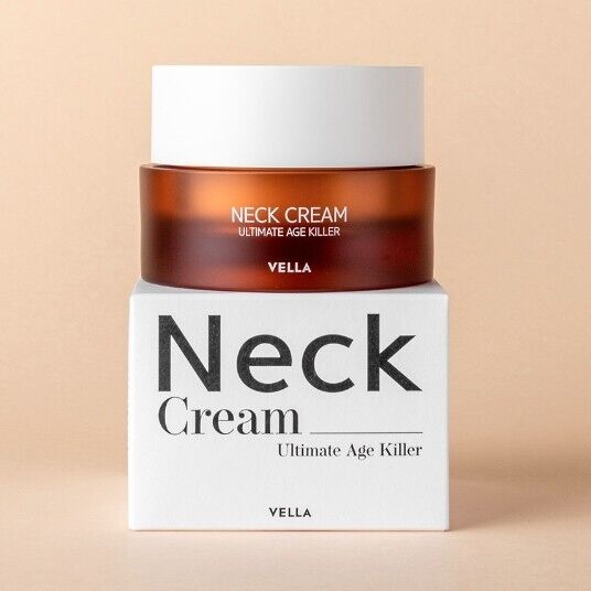 VELLA Vella Neck Cream Ultimate Age Killer | Przeciwstarzeniowy krem do szyi i dekoltu z peptydami, jadem pszczelim i luksusową recepturą anti-aging | 50ml
