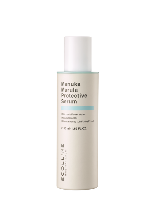 ECOLLINE Manuka Marula Protective Serum | Antyoksydacyjne serum ochronne z miodem manuka, olejem marula i ekstraktem z rumianku | 50 ml