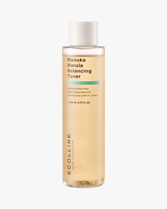 ECOLLINE Manuka Marula Balancing Toner | Łagodzący tonik z miodem manuka, olejem marula i wodą z rumianku | 200 ml