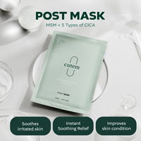 CUTEM Post Mask | Maska kojąco–nawilżająca dla skóry wrażliwej i podrażnionej | 10szt.