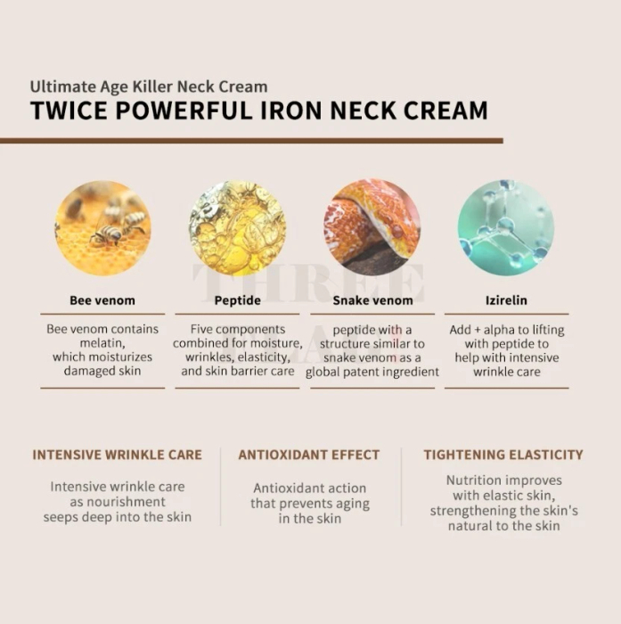 VELLA Vella Neck Cream Ultimate Age Killer | Przeciwstarzeniowy krem do szyi i dekoltu z peptydami, jadem pszczelim i luksusową recepturą anti-aging | 50ml