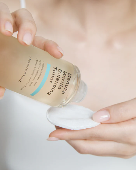 ECOLLINE Manuka Marula Balancing Toner | Łagodzący tonik z miodem manuka, olejem marula i wodą z rumianku | 200 ml