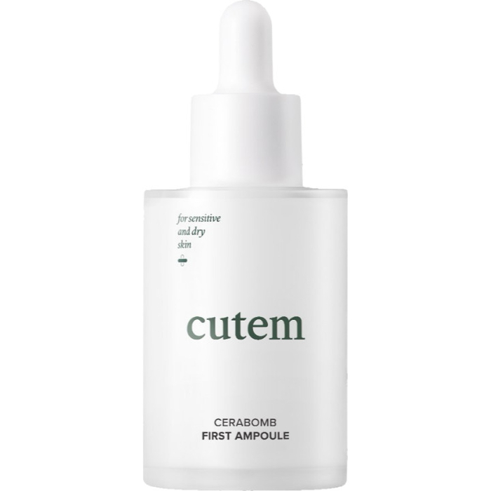 CUTEM Cerabomb First Ampoule | Ampułka rozświetlająco-regenerująca dla skóry wrażliwej i zmęczonej  | 50 ml