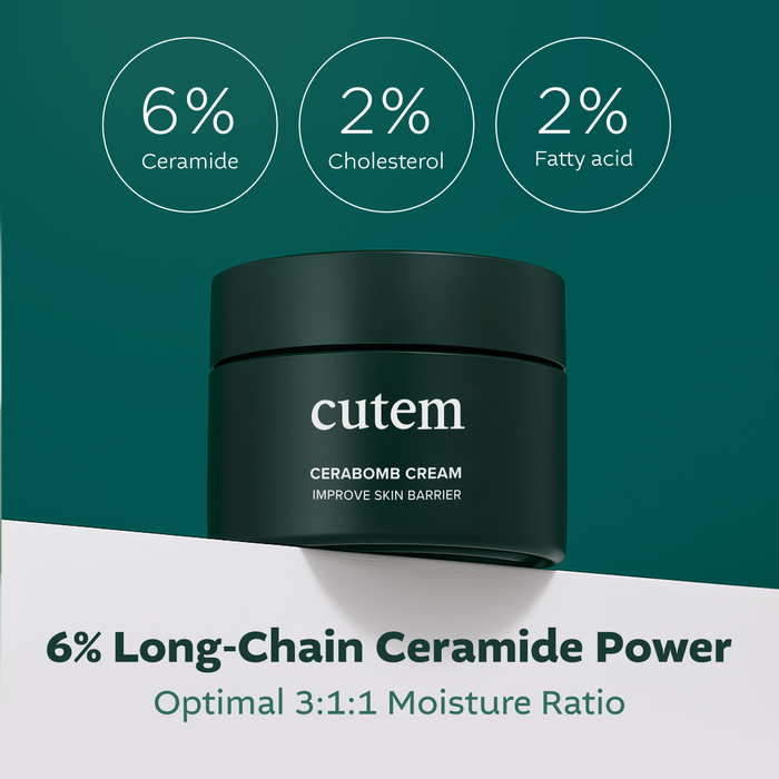 CUTEM Cerabomb Cream | Bogaty krem odbudowujący do skóry wrażliwej i podrażnionej | 30 ml