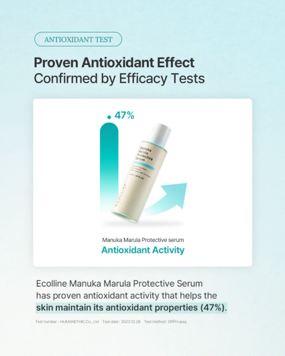 ECOLLINE Manuka Marula Protective Serum | Antyoksydacyjne serum ochronne z miodem manuka, olejem marula i ekstraktem z rumianku | 50 ml